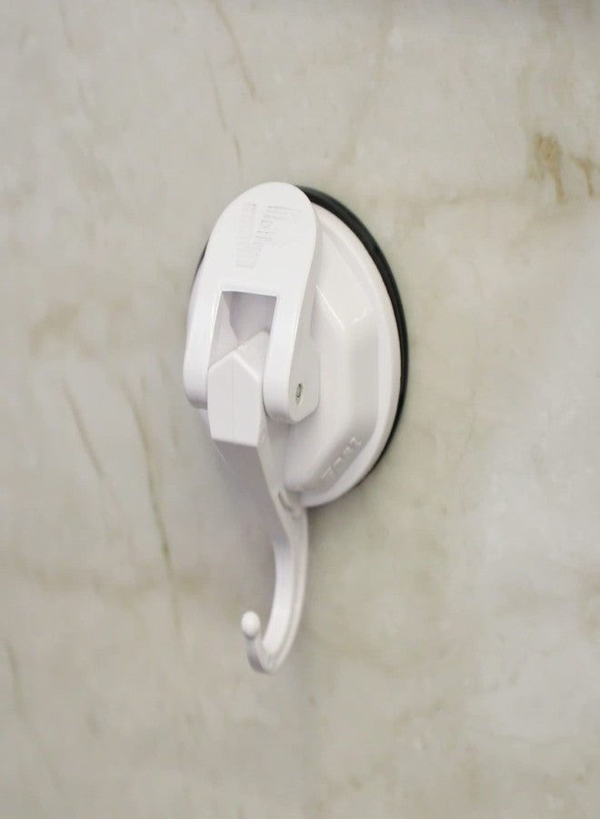 Vacc Fast ABS Vacuum Based Suction Multi Purpose Wall Hook for Hanging, Adjustable Hooks for Hanging Clothes, Keys Organiser, Towel Hanger Big Size, Pack of 1 (White -1) - Image 2